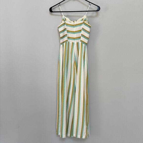 Amanda Uprichard Striped Bow-Front Strapless Crop Wide-Leg Lincoln Jumpsuit S - Picture 8 of 16